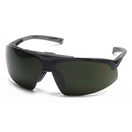Pyramex - Onix Plus - Black Frame/Clear Anti-Fog Bottom Lens/ 5.0 IR Filter Flip Lens SB4950STP